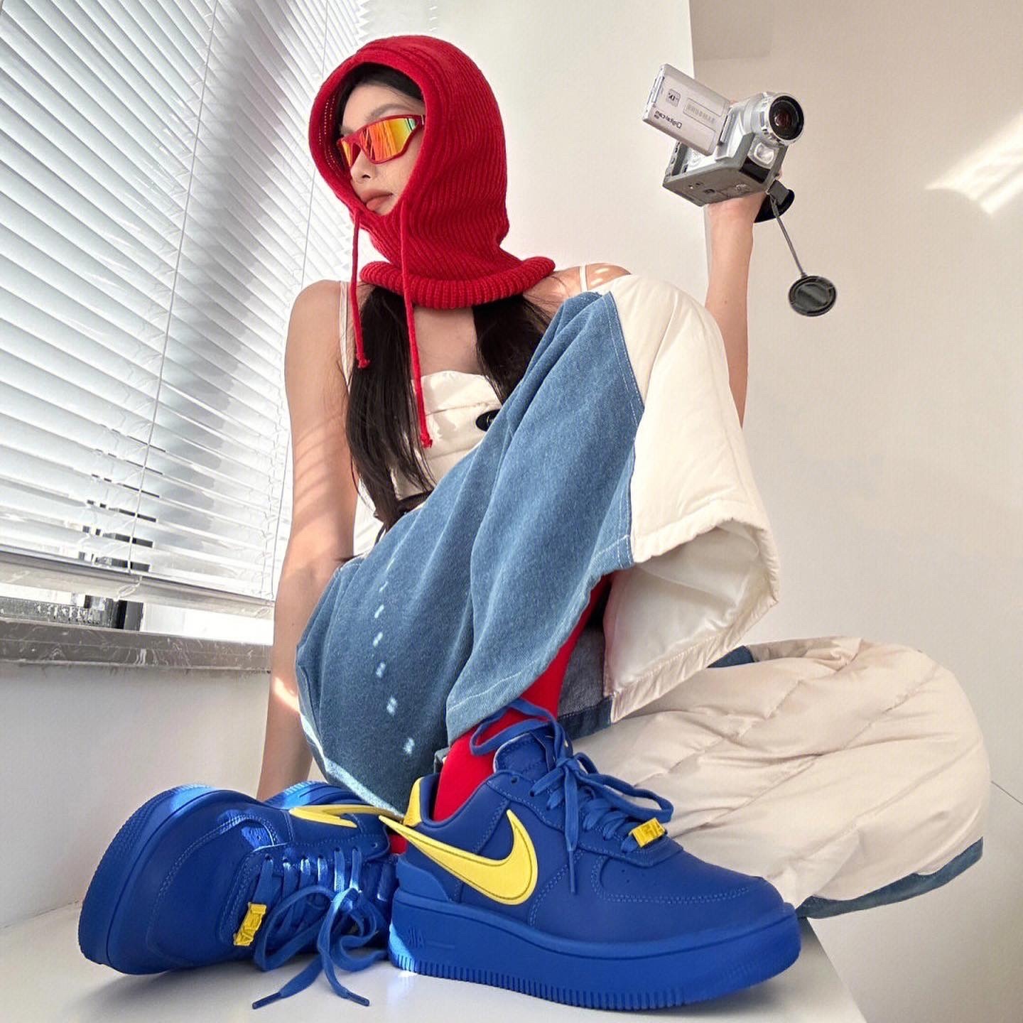 AMBUSH X NIKE AIR FORCE 1 AF1 仿皮革 立體 藍 黃 DV3464-400 / 預購