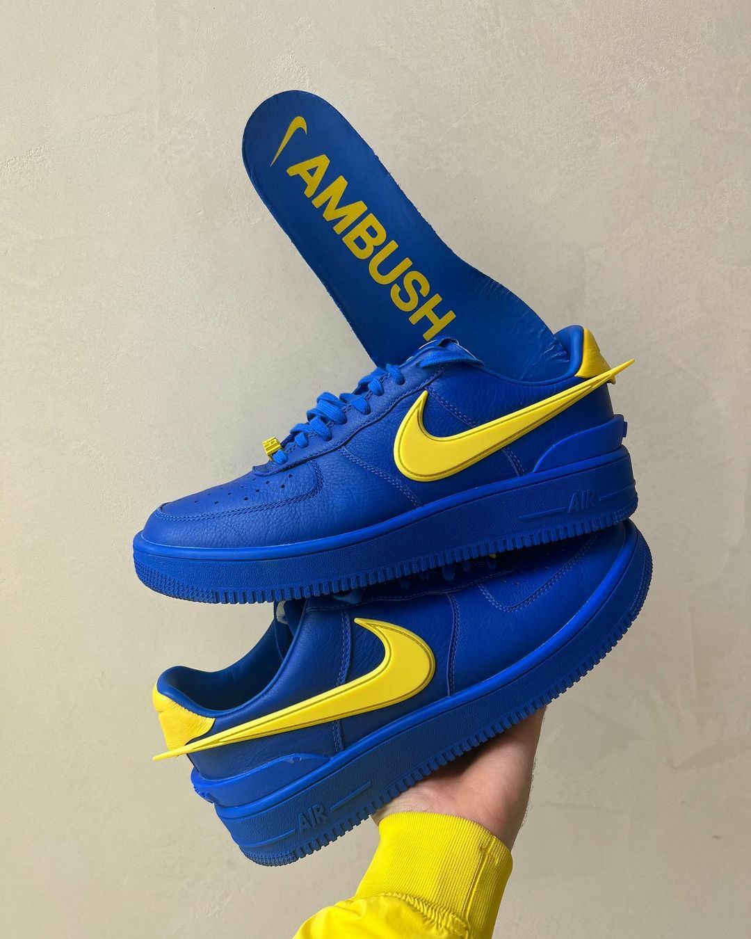 AMBUSH X NIKE AIR FORCE 1 AF1 仿皮革 立體 藍 黃 DV3464-400 / 預購