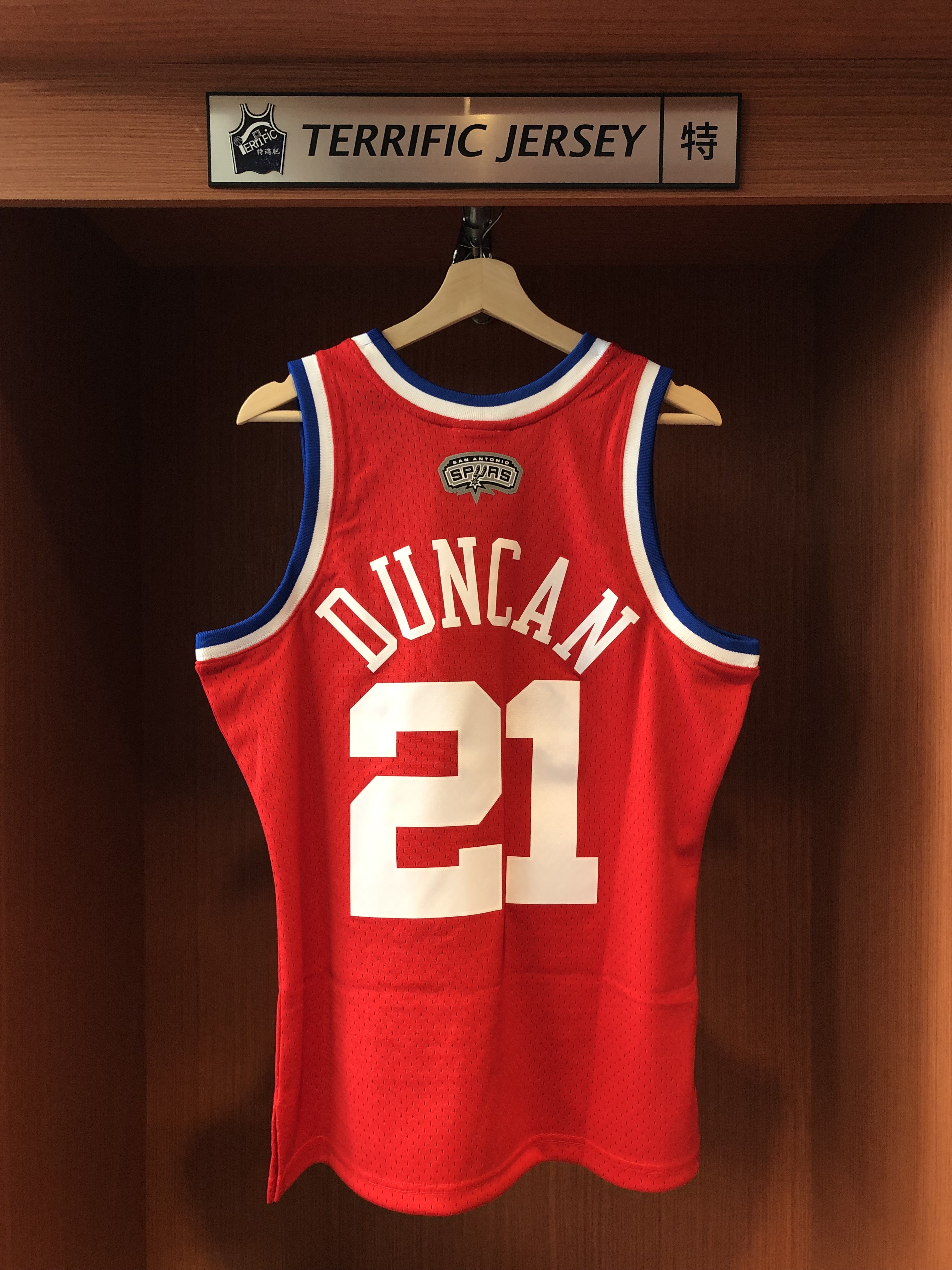 NBA球衣 Tim Duncan 2003明星賽紅 M&N Swingman 球迷版 熱轉印 全新