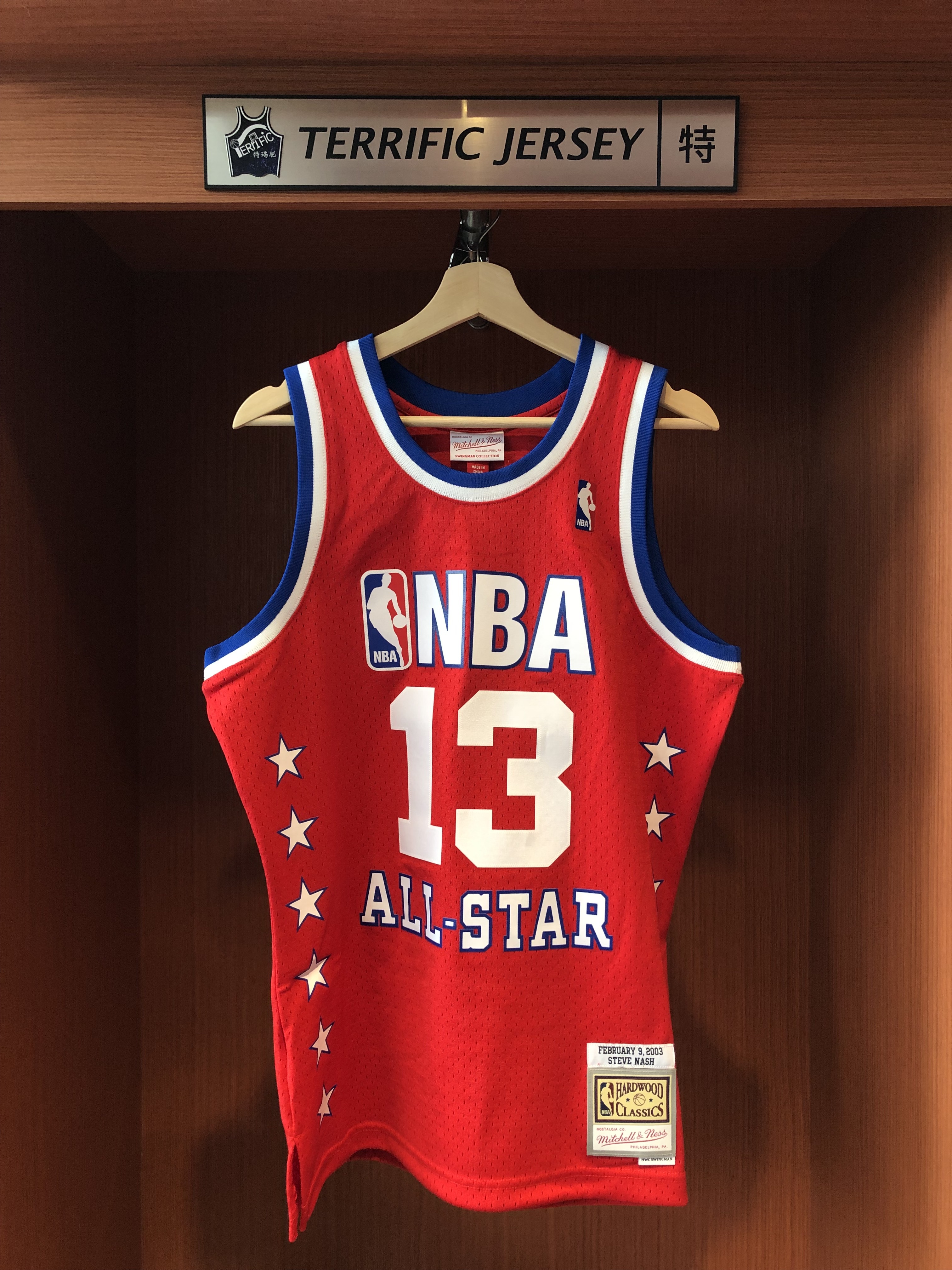 NBA球衣 Steve Nash 2003明星賽紅 M&N Swingman 球迷版 熱轉印 全新