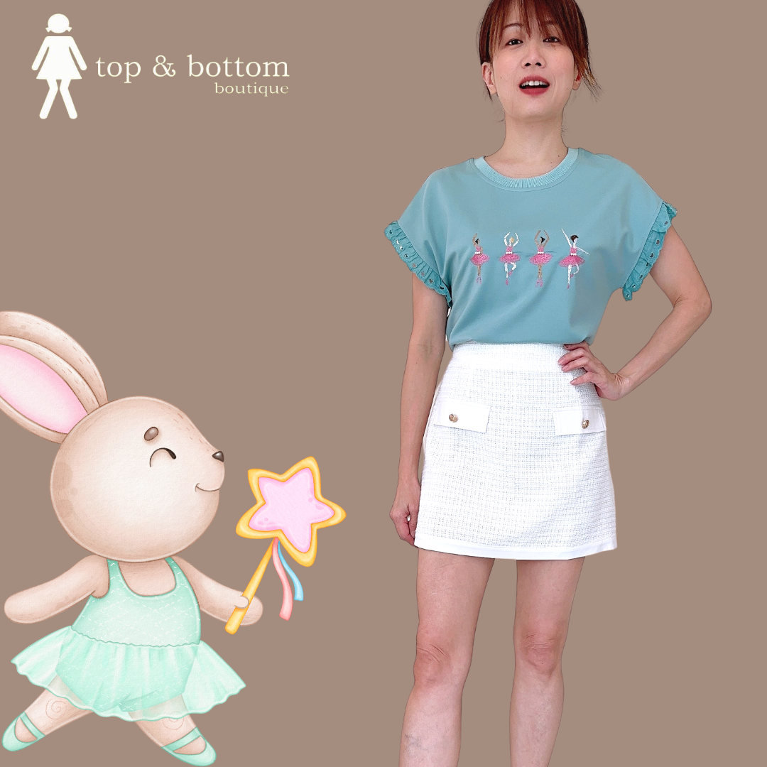 EMBROIDERED BALLERINA TEE