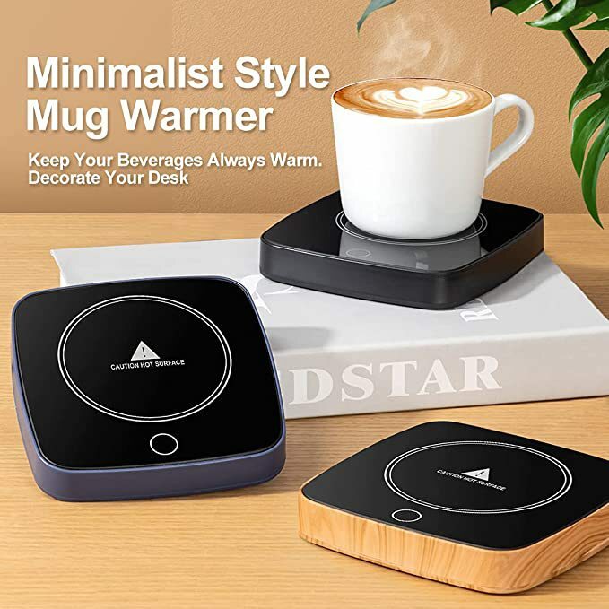 AKI Japan Smart Constant Temperature Heating Coaster Small and portable for home office, no cup type, three-speed temperature adjustment, one-button touch, energy-saving warm cup, coffee cup heater, warm coaster (A0083)
