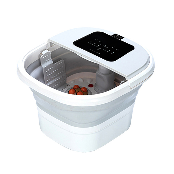 Japan AKI Foldable Remote Control Fully Automatic Foot Bath Barrel LCD Touch Panel Multiple Modes Constant Temperature Heating Bubble Surf Tai Chi Kneading Electric Massage Foot Bath Barrel (A0069)