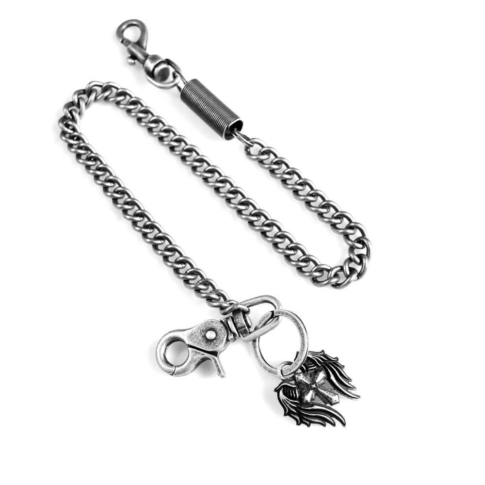 十字架翅膀古銀款 金屬褲鍊/腰鍊/錢包鍊－免運