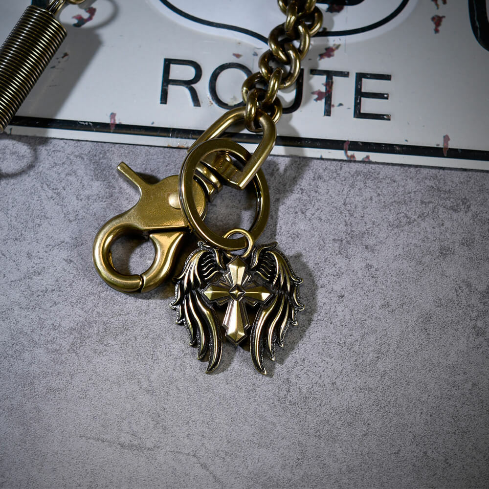 十字架翅膀古銅款 金屬褲鍊/腰鍊/錢包鍊－免運