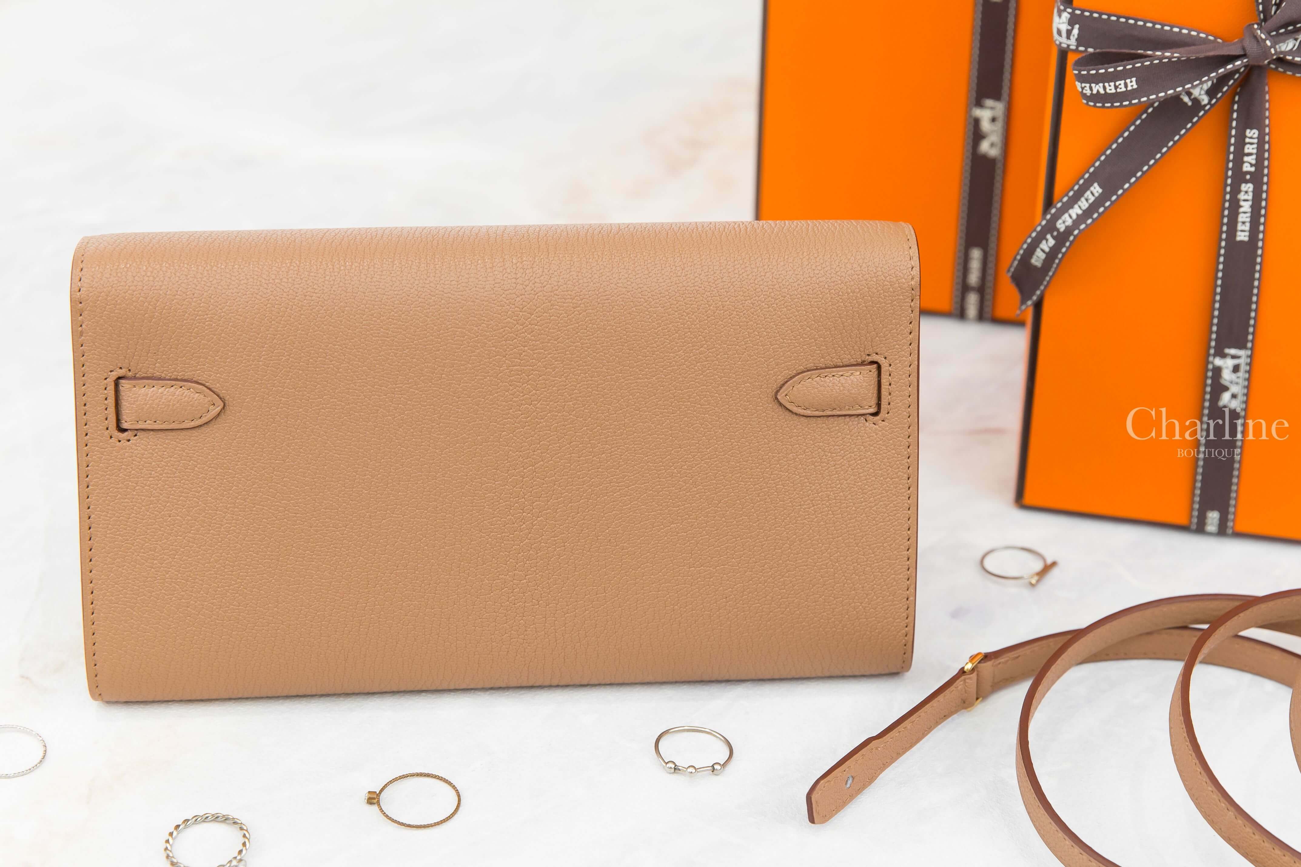 Hermès Kelly Classique To Go Wallet 2J Quebracho Chevre Mysore U刻雀木色金釦凱莉肩背包-Charline Boutique 精品代購