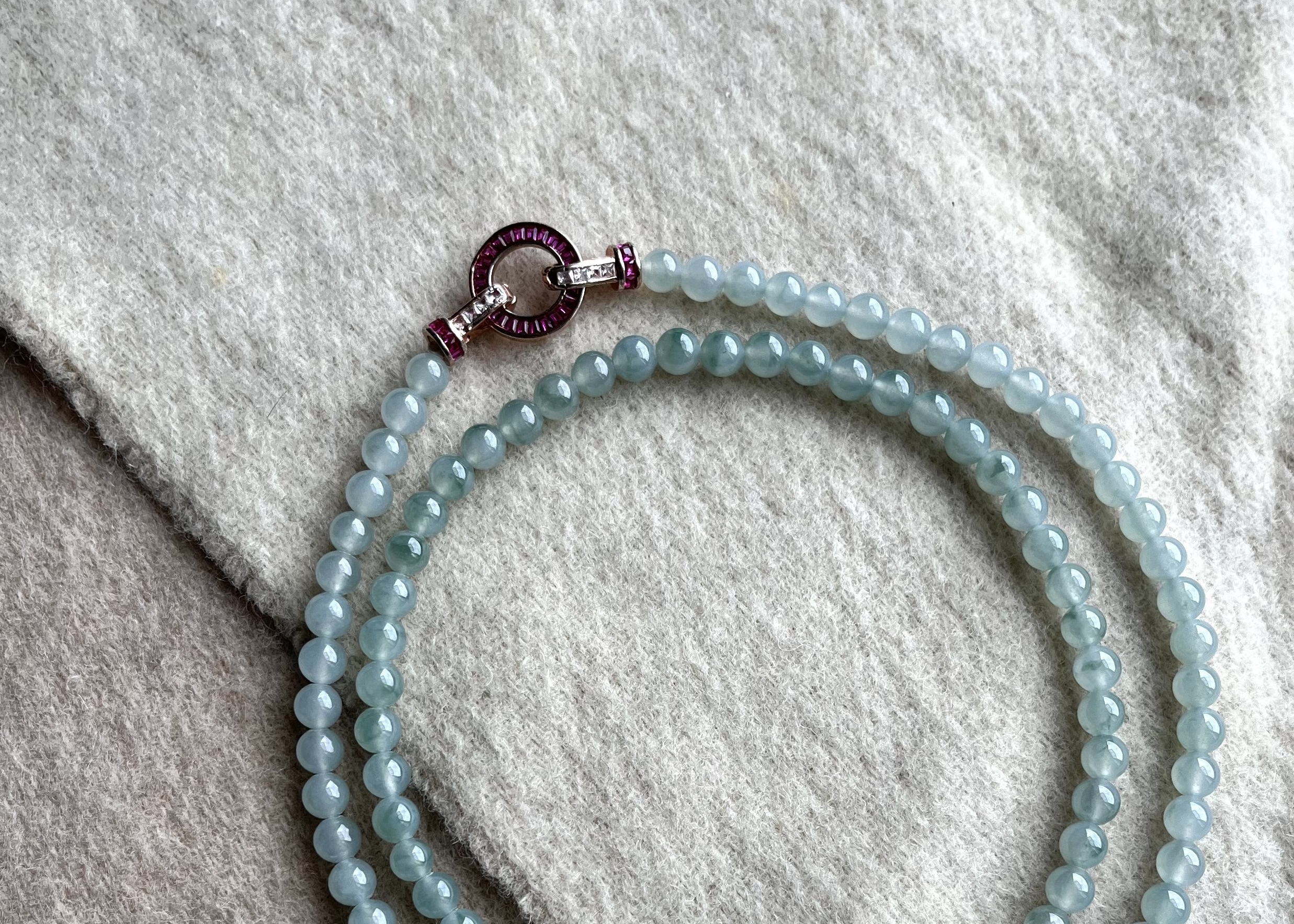 冰玻完美圓珠項鍊