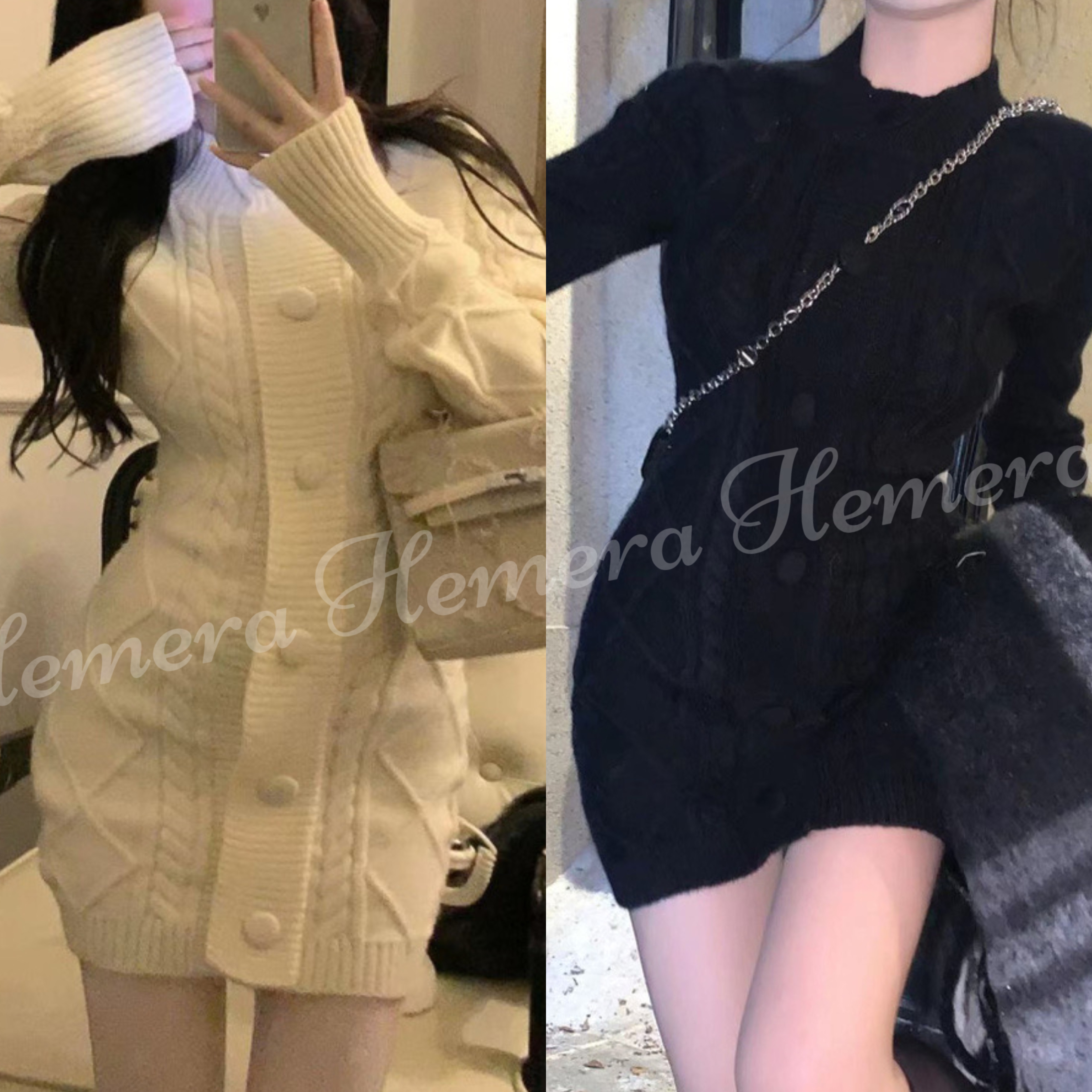 DR23W0111 扭紋冷衫連身裙