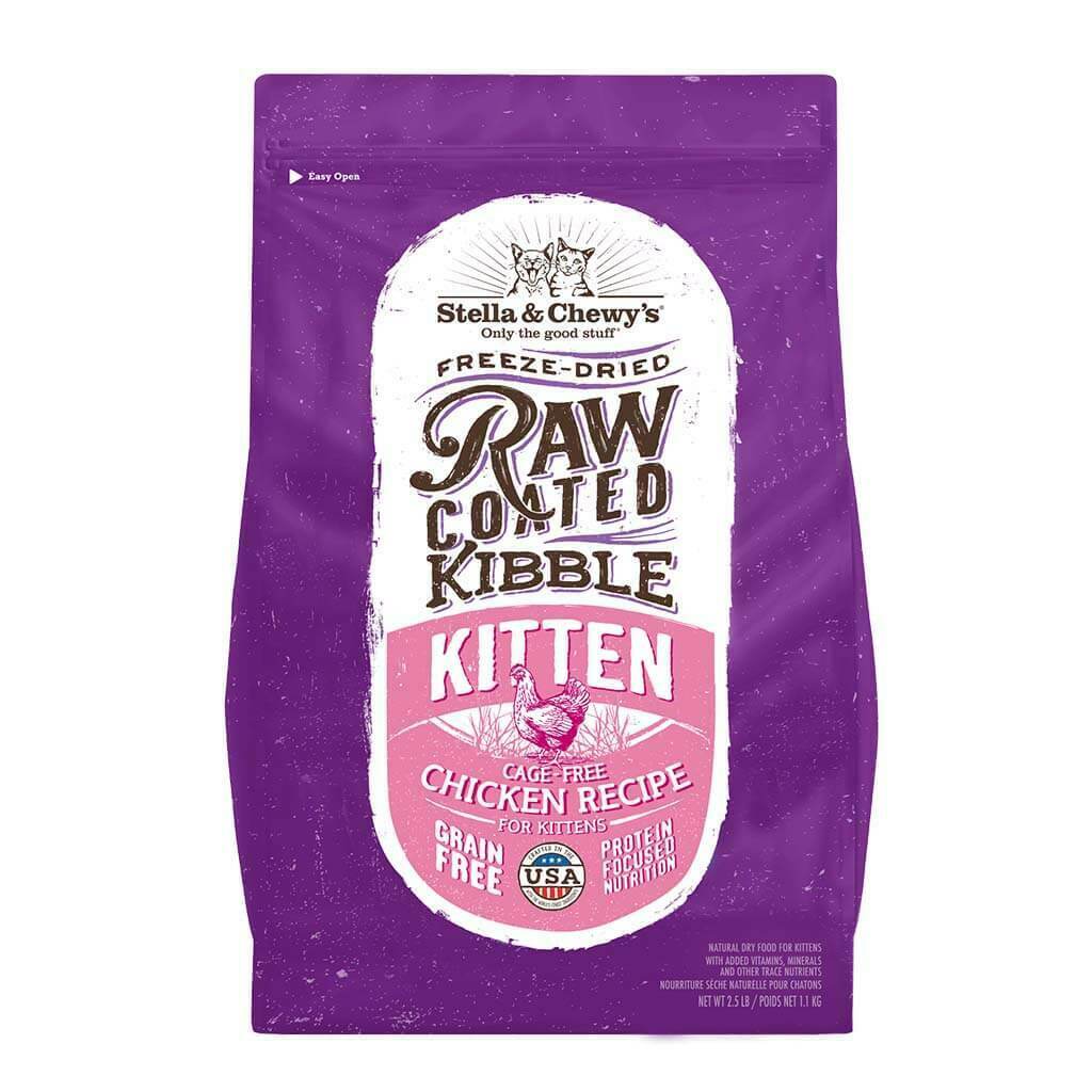 Stella & Chewy's 【Raw Coated Kibble】凍乾生肉外層貓咪乾糧 [放養雞幼貓配方] 2.5LB/5LB