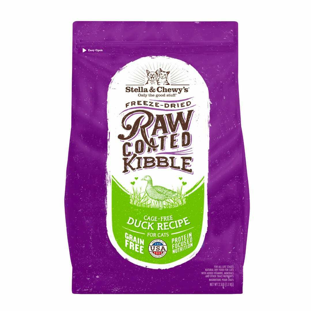 Stella & Chewy's 【Raw Coated Kibble】 凍乾生肉外層貓咪乾糧 [放養鴨配方] 2.5LB/5LB