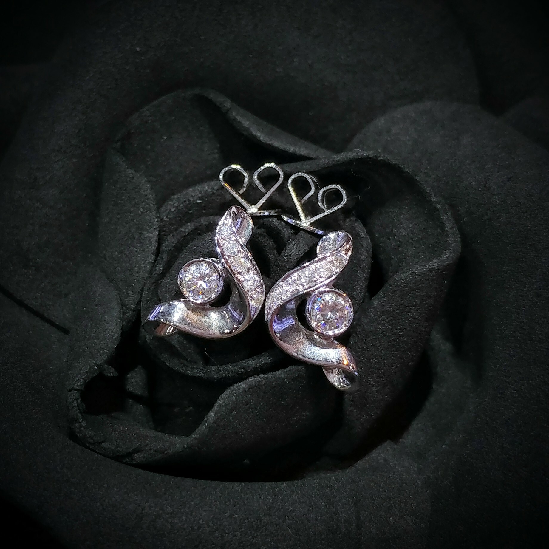 18K White Gold 0.31ct Diamond Earrings