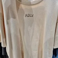 [S] ADLV LOGOPLAY GLOSSY BASIC LOGO SHORT SLEEVE T-SHIRT,BEIGE, ADLV21SS-SSLGLB-BEG (SAV142)