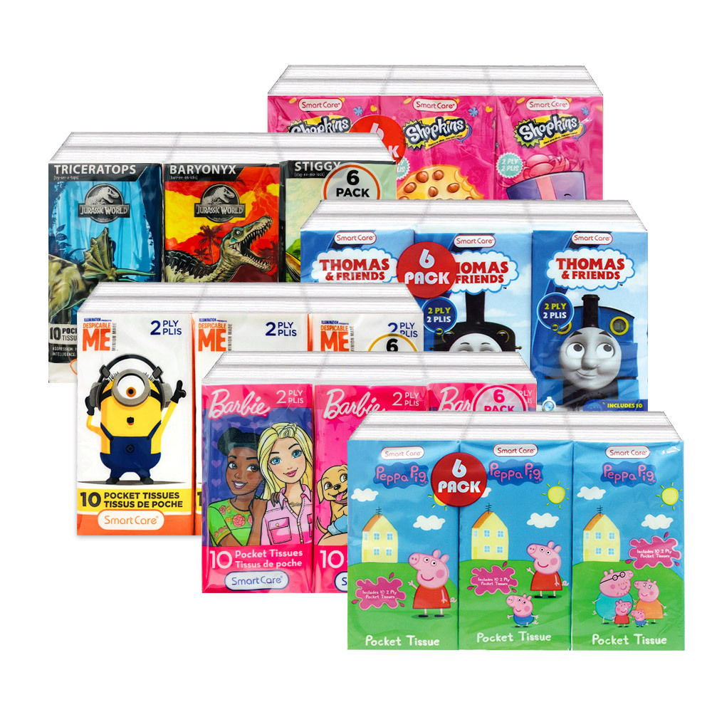 【美國熱銷卡通】卡通紙手帕6包 (10張/包) 多款可選