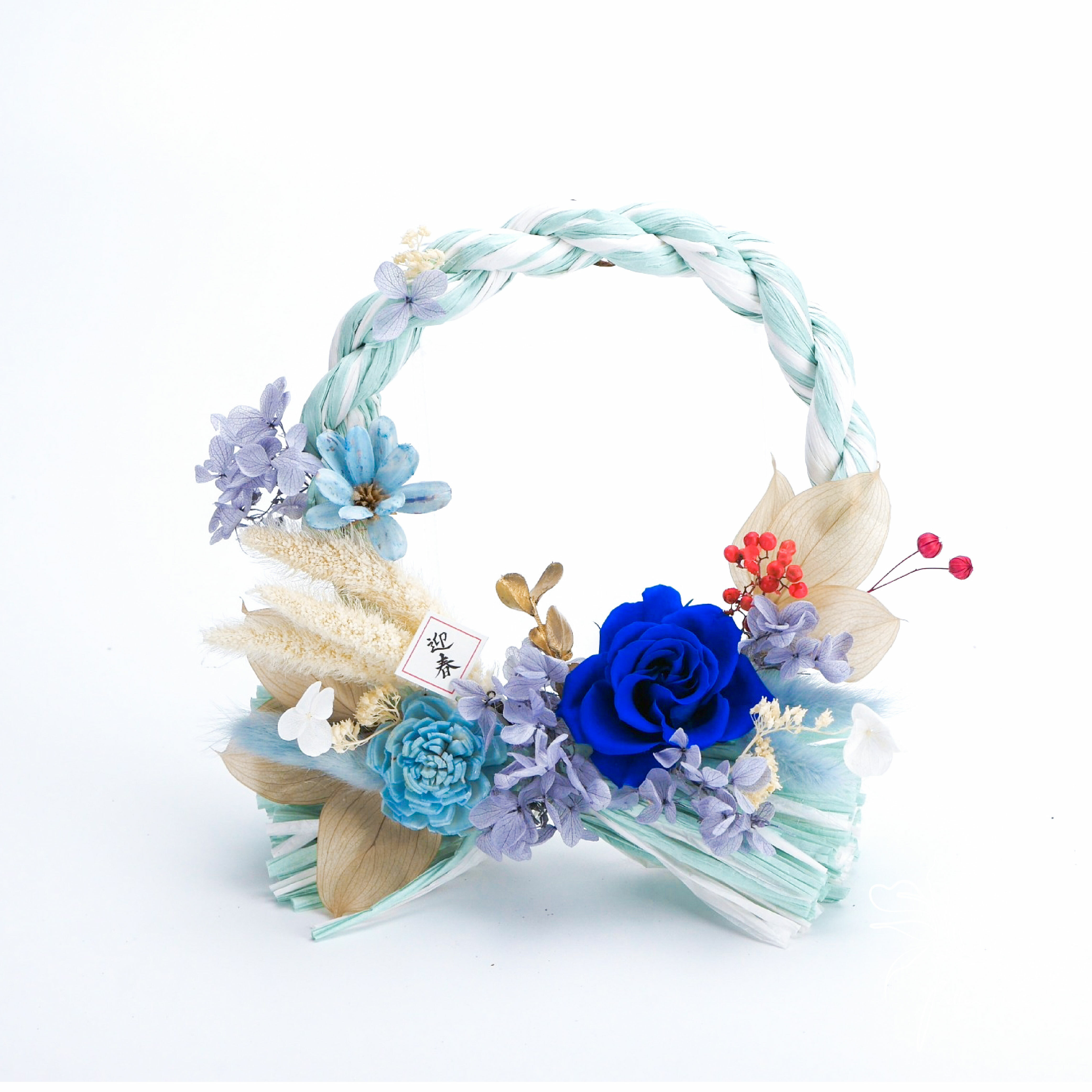 【日日為春】迎春納福注連繩-山靄藍