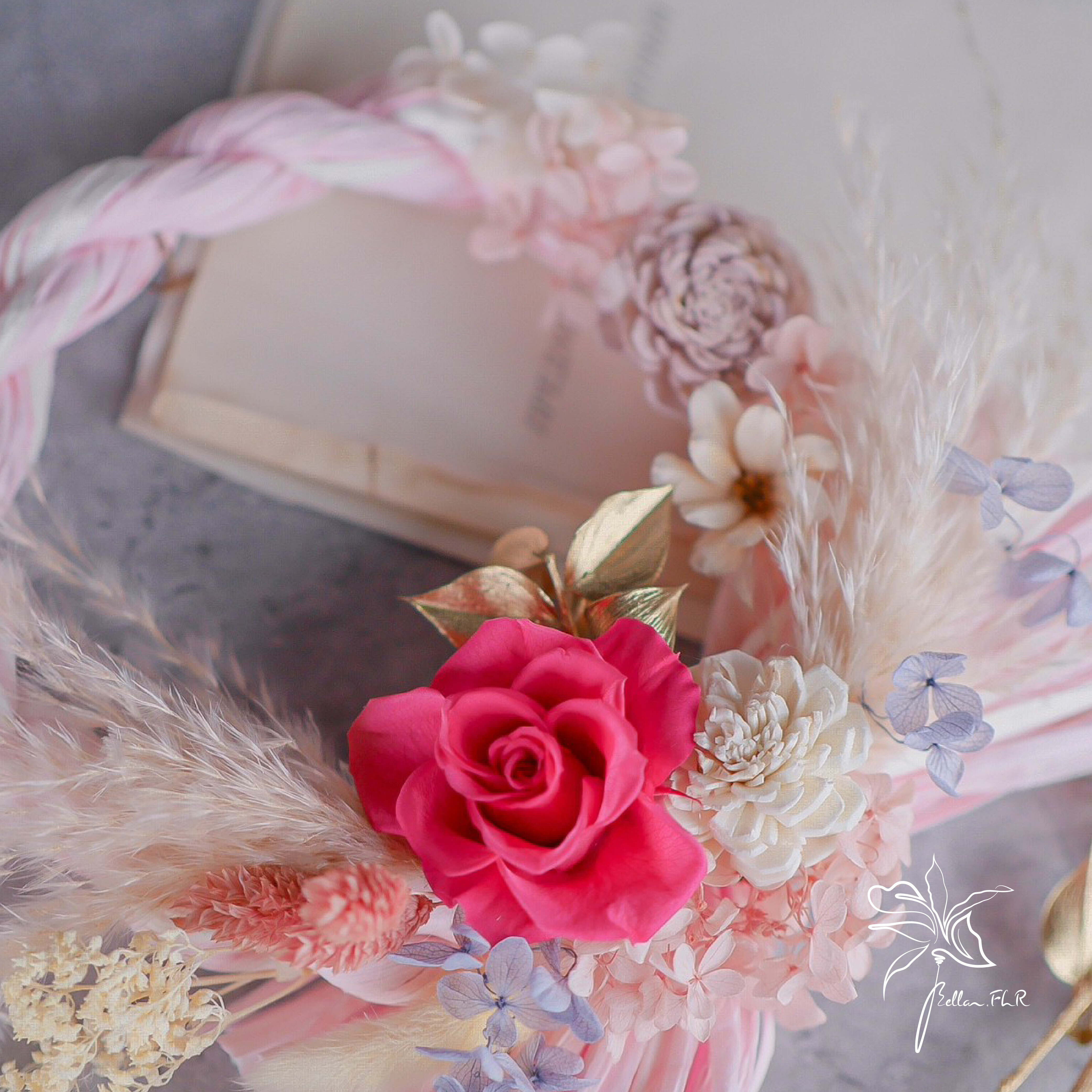 【日日為春】迎春納福注連繩-甜桃粉