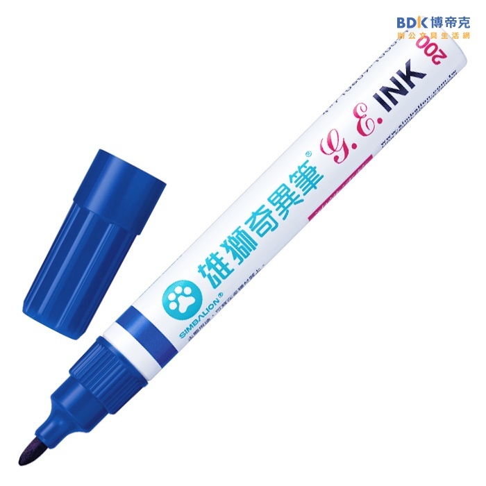 雄獅鉛筆 SIMBALION 雄獅油性速乾奇異筆 NO.200 紅藍黑綠