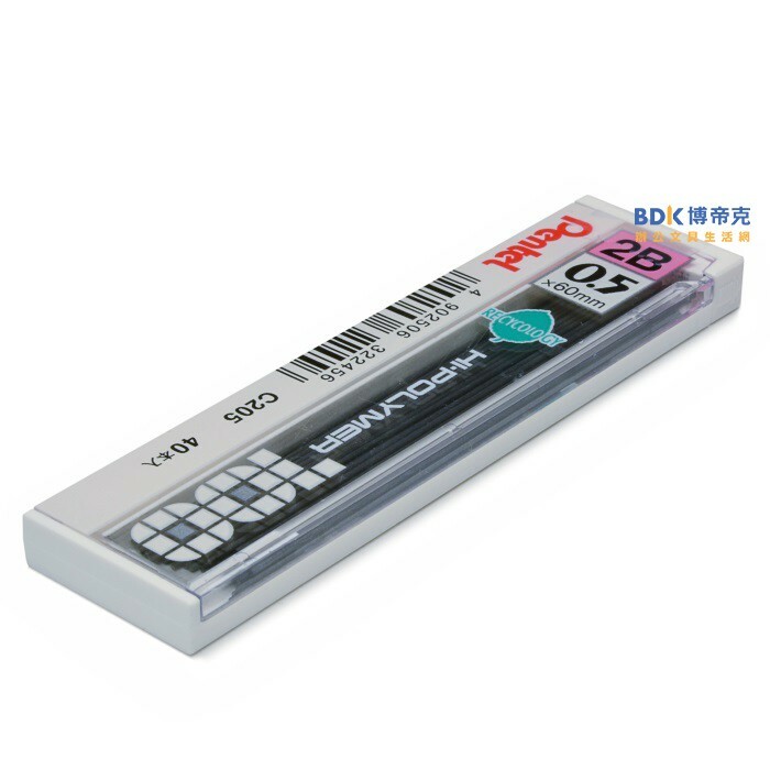 Pentel 飛龍文具 HI-POLYMER 0.5mm自動鉛筆筆芯 40入 C205 系列