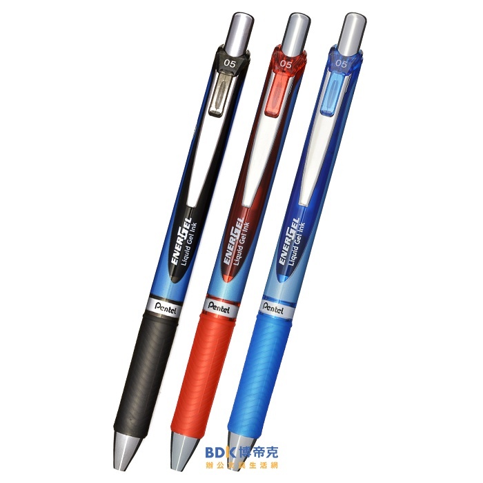 Pentel 飛龍文具 ENERGEL 0.5mm極速鋼珠筆 BLN75 紅藍黑