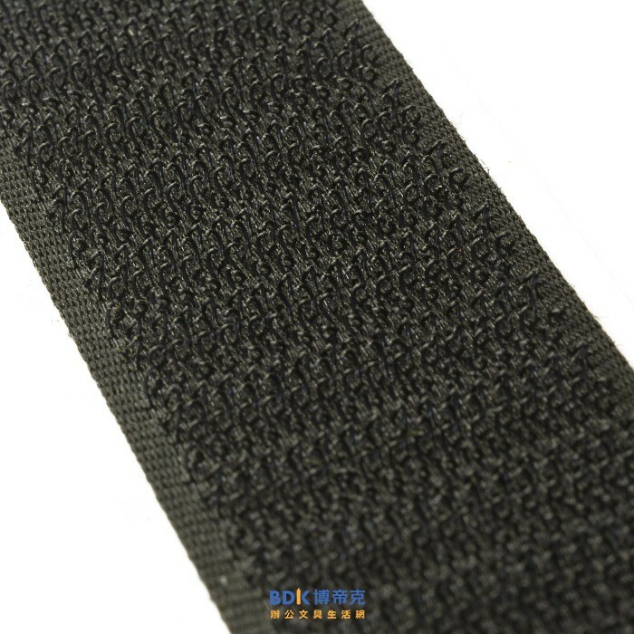 北極熊 Polar bear 自黏性魔術帶(背膠) 魔鬼氈 25mm x 25M 單排-公(勾面) 黑