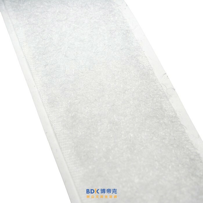 北極熊 Polar bear 自黏性魔術帶(背膠) 魔鬼氈 25mm x 25M 單排-母(毛面) 白