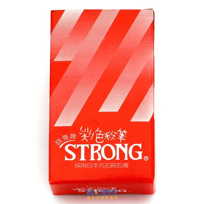 自強牌 STRONG 自強彩色粉筆 紅 40入(5小盒)