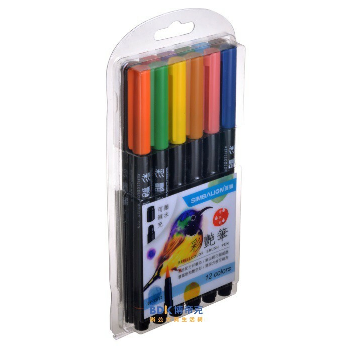 雄獅鉛筆 SIMBALION 彩豔筆 BP-35 12色