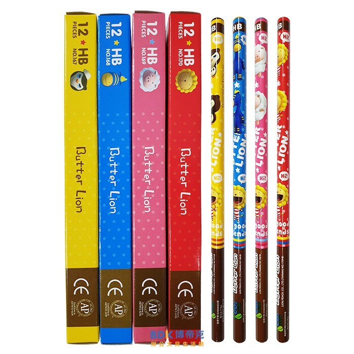 雄獅鉛筆 SIMBALION 奶油獅好朋友三角塗頭鉛筆HB 12支入 系列