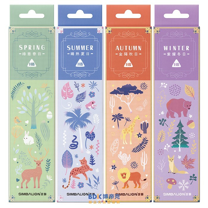 雄獅鉛筆 SIMBALION 四季動物 三角塗頭鉛筆HB 系列