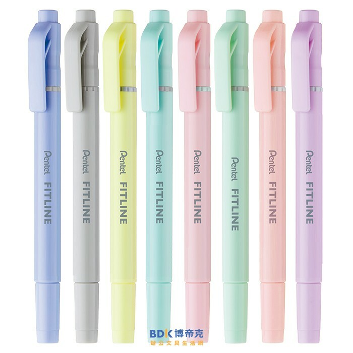Pentel 飛龍文具 FITLINE雙頭螢光筆 SLW11P 粉彩色系列
