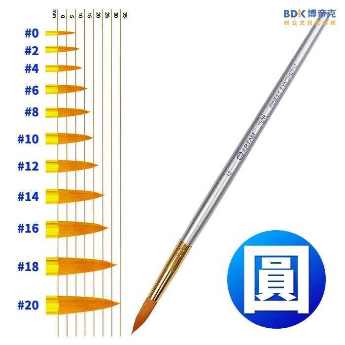 永利牌 ARTAM 高彈性尼龍水彩筆(圓頭) Y199R 系列 (新舊款式隨機出貨)