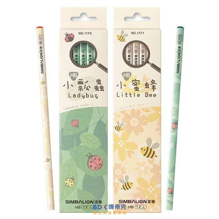 雄獅鉛筆 SIMBALION 小瓢蟲&小蜜蜂 三角塗頭鉛筆HB 系列