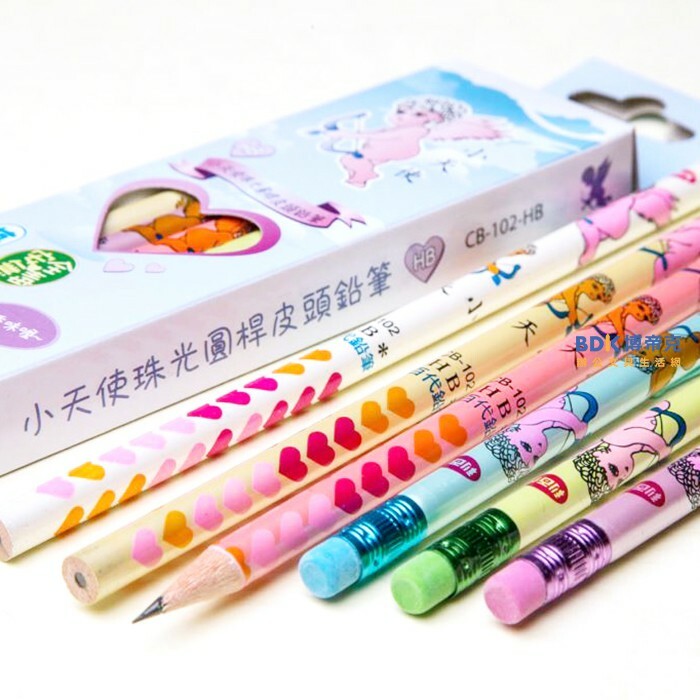 利百代 LIBERTY 小天使珠光圓桿皮頭鉛筆(12支入) CB-102-HB