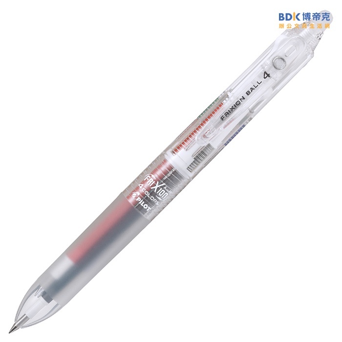 PILOT 百樂文具 0.38mm透明四色按鍵魔擦筆Slim LKFB-80UF-NC