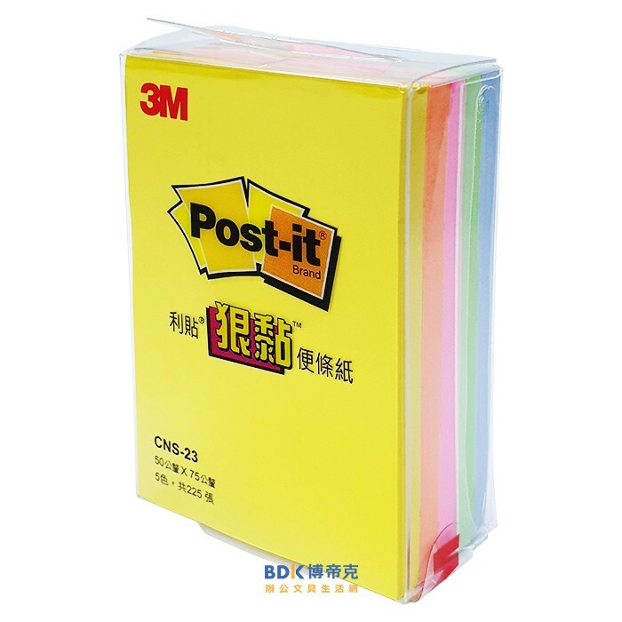3M 台灣 Post-it 標籤便條紙系列 CNS-23 五本入