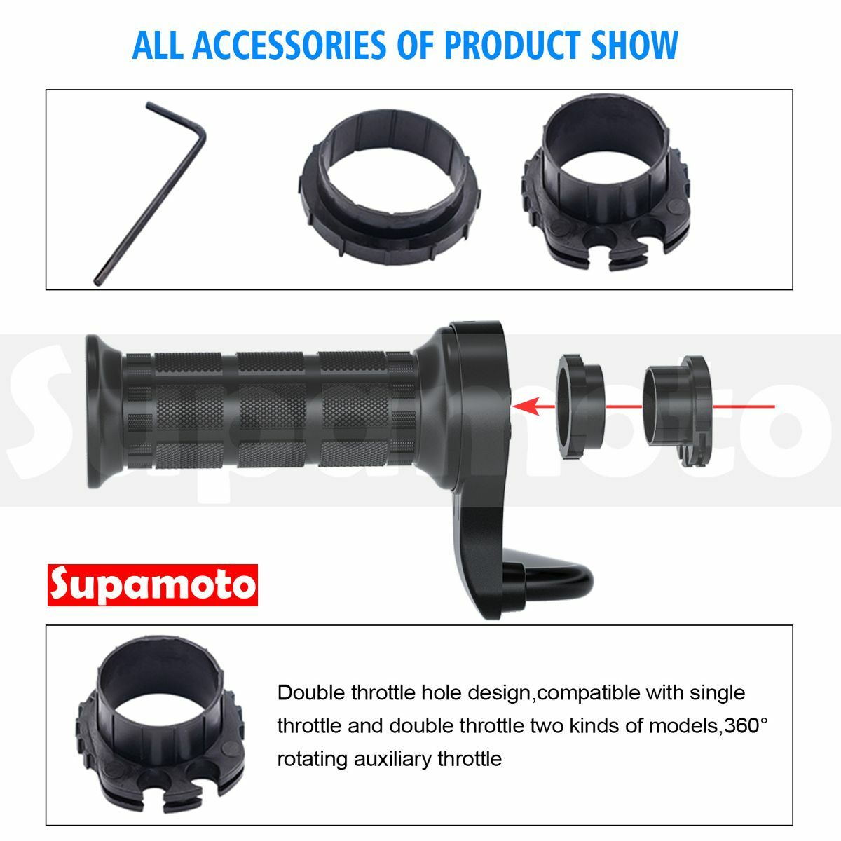 -Supamoto- 車充型—機車加熱握把—HG614 (摩托車/加溫電熱把/手把/握把套/冬季)