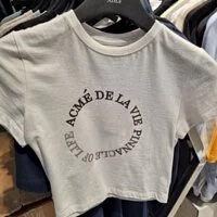 [S] ADLV CIRCLE ARTWORK CROP TOP SHORT SLEEVE T-SHIRT,WHITE, ADLV22SS-SSCCCA-WHT (SAV144)