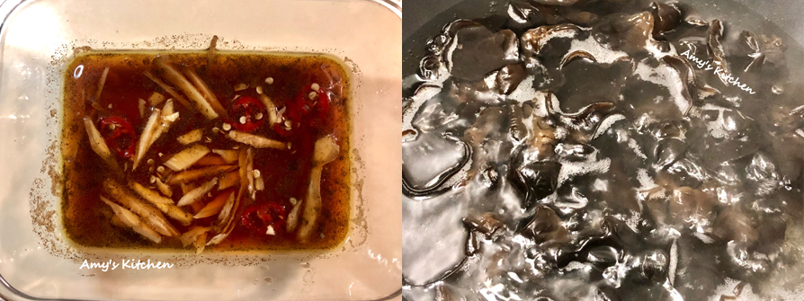 【涼拌雲耳 / 自製油醋醬】 Black Fungus Salad / Homemade Vinaigrette Sauce