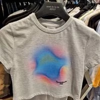 [S] ADLV RAINBOW GRADATION ARTWORK CROP TOP SHORT SLEEVE T-SHIRT,MELANGE, ADLV22FW-SSARGT-MLG (SAV152)