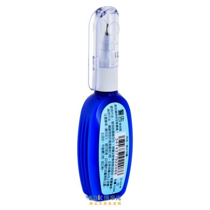 Pentel 飛龍文具 Fine Point 易壓迷你修正液 ZL102-WT 藍瓶