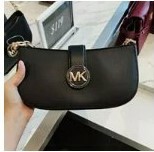 [S] MICHAEL KORS 35F2GNMC0L CARMEN SM POUCHETTE, BLACK, 196163426792 (SMK236)