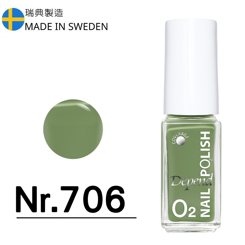 O2 甲油 706 灰綠茶色 （不透明)