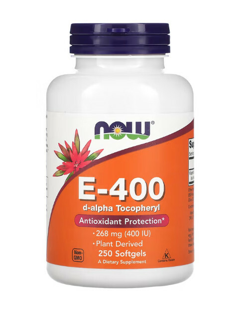 [預購] Now 維他命E 400IU 250粒 E-400 (d-alpha Tocopheryl)