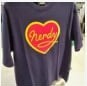 [S] NERDY CURSIVE LOGO HEART 1/2 SLEEVE T-SHIRT,NAVY, SN182 (SN182)