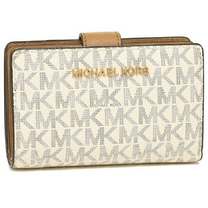 [S] MICHAEL KORS WALLET BIFLD ZIP NS VANILLA, 192877275312 (SMK254)