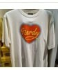 [S] NERDY CURSIVE LOGO HEART 1/2 SLEEVE T-SHIRT,CREAM, PNEU22KG410205 (SN184)