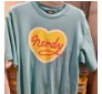 [S] NERDY CURSIVE LOGO HEART 1/2 SLEEVE T-SHIRT,MINT, PNEU22KG411206 (SN186)