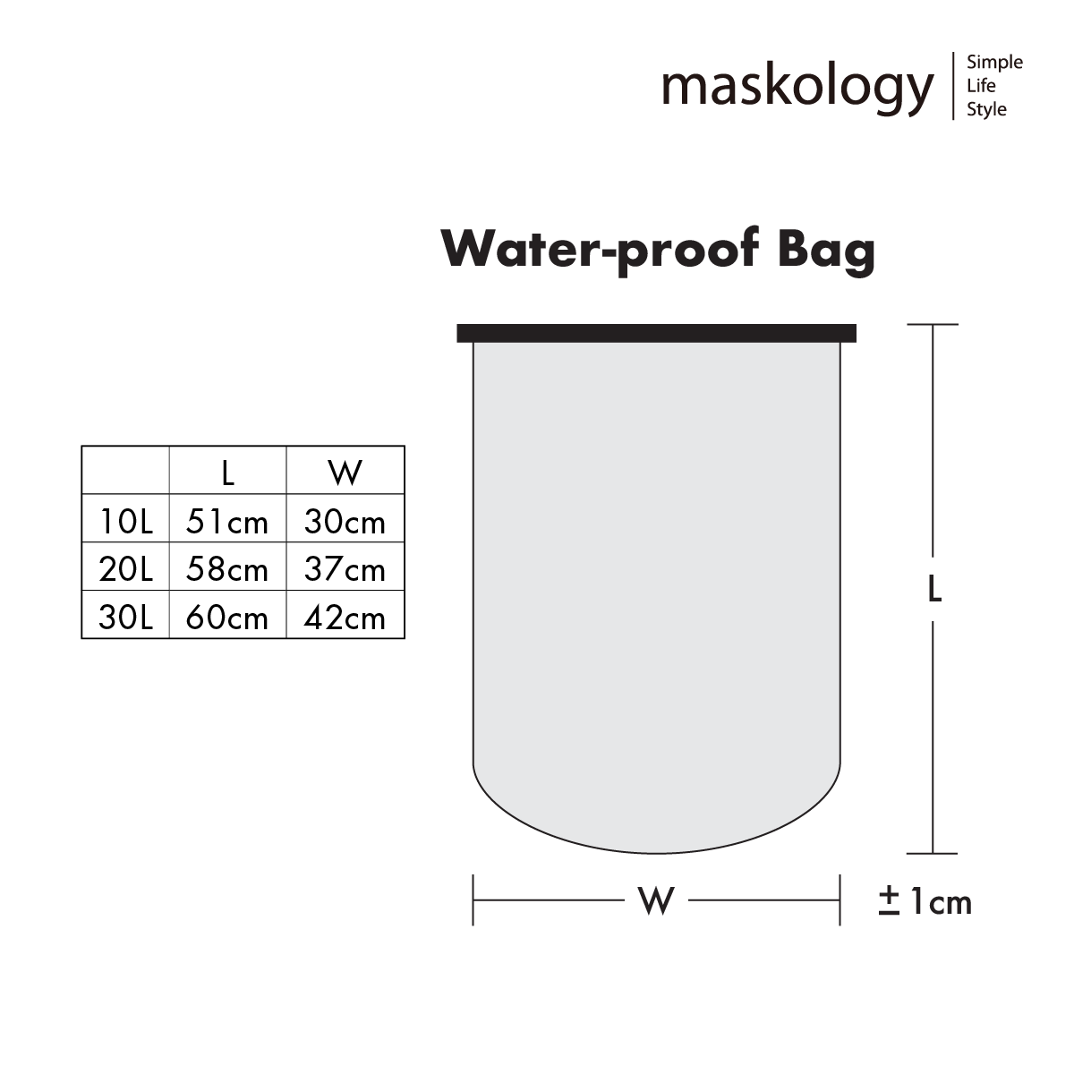 Water-proof Bag - Sign-broad (Green) - 20L＊