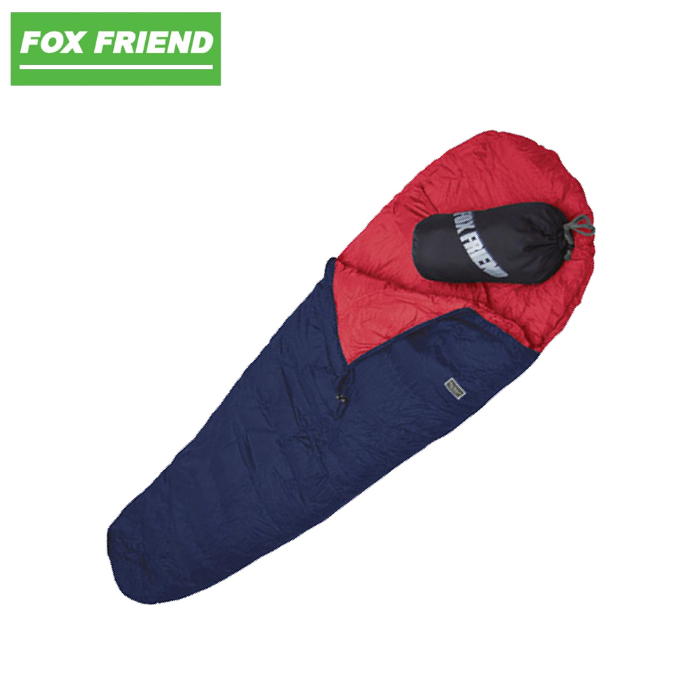 FOX FRIEND 狐友 SL101 小精靈睡袋 (藍紅) 100%水鳥羽絨睡袋 戶外/露營/登山/保暖 62OMSL101