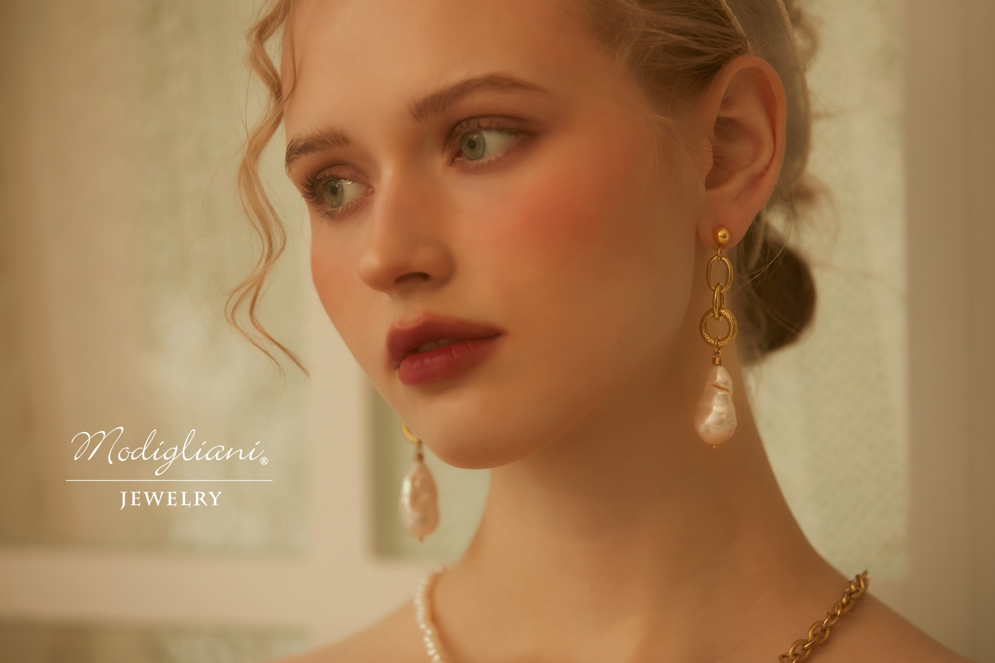 黃銅飾品,黃銅,天然珍珠,巴洛克珍珠,耳環,垂墜式耳環,氣質,