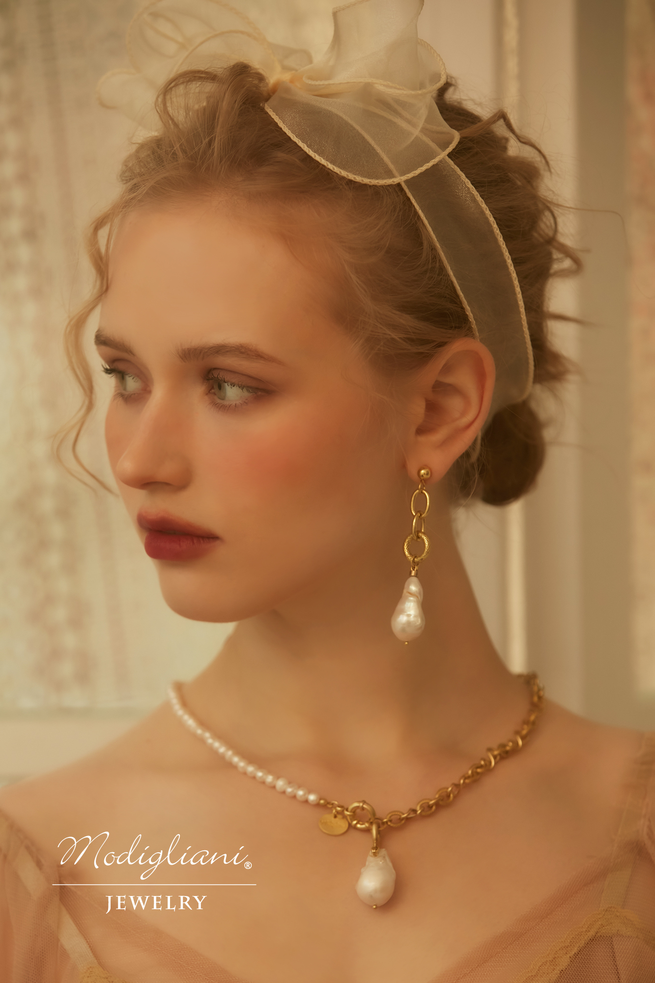 黃銅飾品,黃銅,天然珍珠,巴洛克珍珠,耳環,垂墜式耳環,氣質,